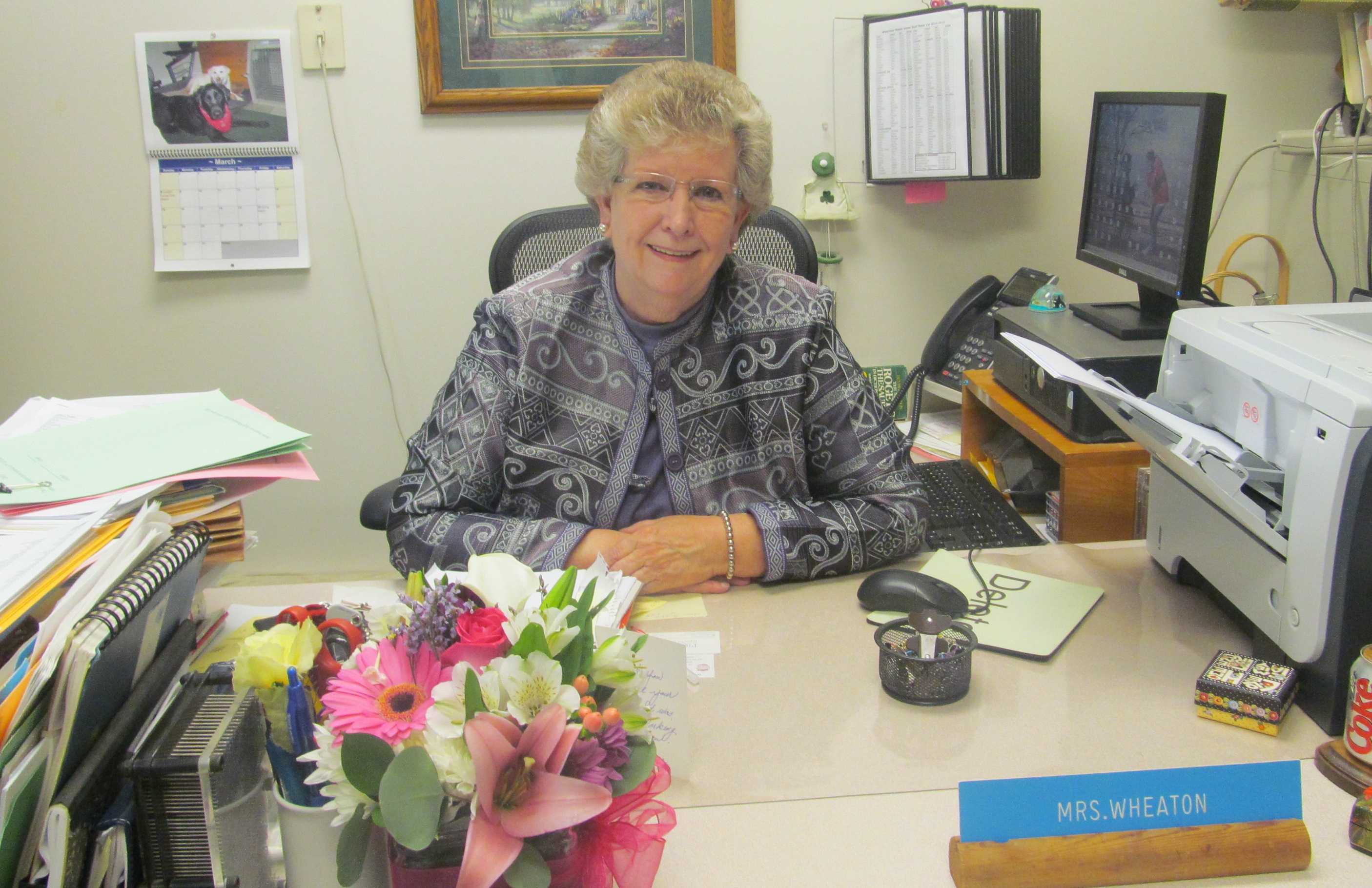 Judy Wheaton, known to thousands of students as the voice of Watertown Middle School, is retiring this June.