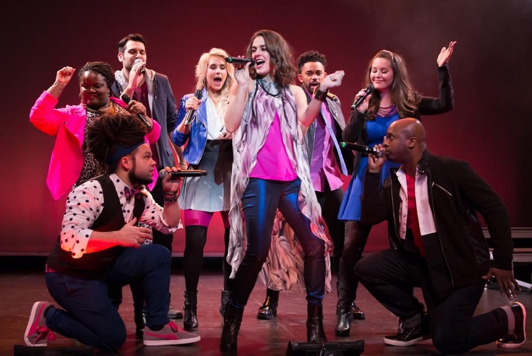 Hannah Juliano (center) and Vocalosity will be performing at the Shubert Theatre in Boston on Tuesday, Feb. 16, 2016.