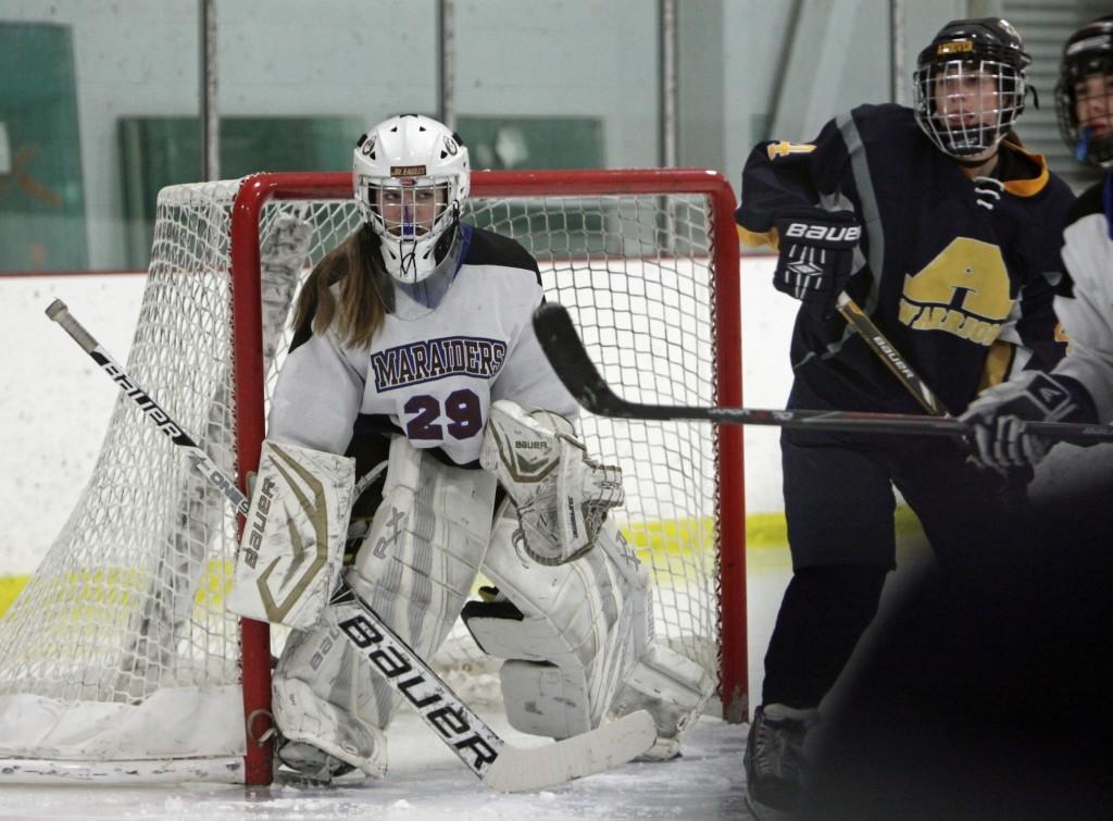 Jonna+Kennedy%2C+an+eighth-grader+at+Watertown+Middle+School%2C+seeks+out+the+puck+during+Watertown-Belmonts+3-2+victory+over+Andover+in+the+Division+1+girls+hockey+game+Saturday%2C+March+1%2C+2014%2C+at+Ryan+Arena+in+Watertown.++