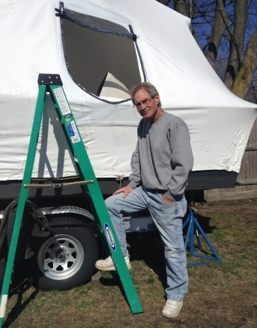 In an exclusive photo to the Watertown Splash, a resident of Franklin Street in Watertown poses with his new boat in April 2014. 