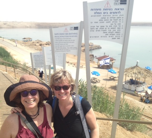 Kerri Lorigan (right) and her mother-in-law, Lynn Nadeau, at the Dead Sea.