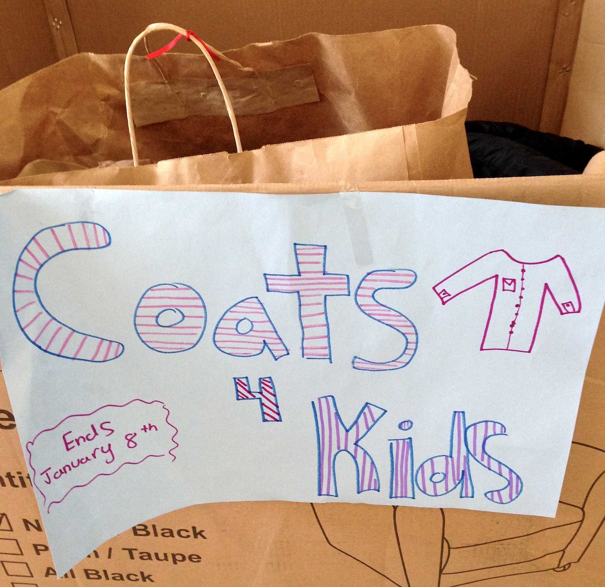 The annual Coats for Kids drive to help families in the community ends this week. Donations of new or gently worn winter coats can be brought to Watertown Middle School through Friday, Jan. 8, 2016.