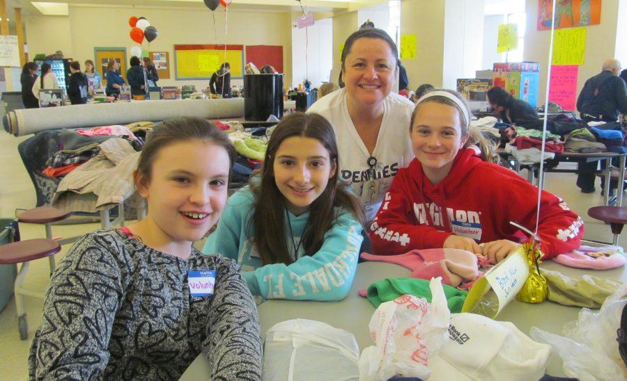 Math teacher Jane Evans (second from right) organized the 2016 rummage sale at Watertown Middle School, one of the many successful events as part of the Pennies for Patients fund-raiser to help the Leukemia and Lymphoma Society fight blood cancer.