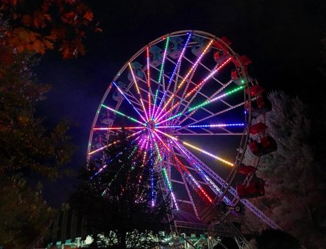 The Ferris Wheel and most other rides are still up and running during Screemfest.