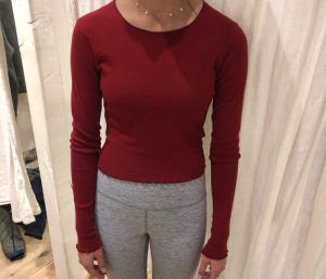 BRANDY MELVILLE RED SWEATER TOP ONE SIZE