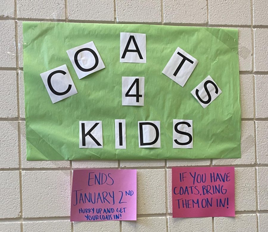 The Coats for Kids drive at Watertown Middle School will end Jan. 2, 2020.